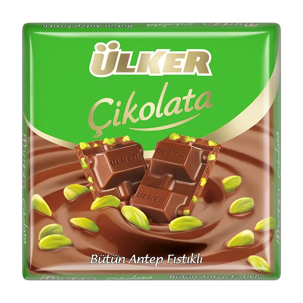 ÜLKER ÇİKOLATA ANTEP FISTIK SÜTLÜ KARE