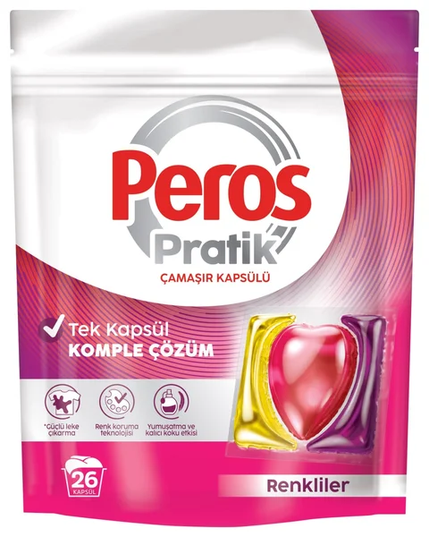 PEROS PODS ÇAMAŞIR KAPSÜLÜ RENKLİLER 26 LI