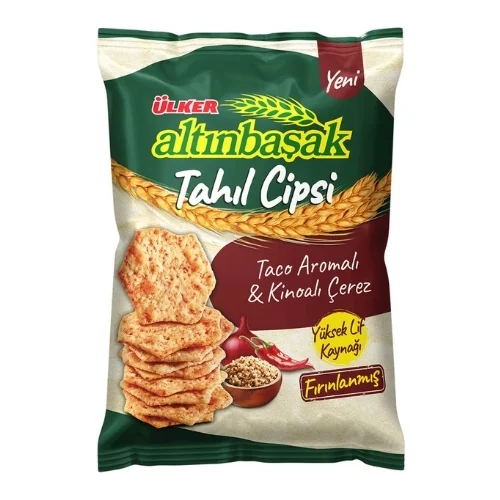 ÜLKER ALTINBAŞAK TAHIL CİPSİ TACO&KİNOA 50G